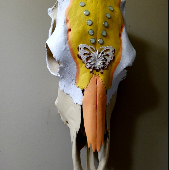 Custom Cow Skull Wall Decor